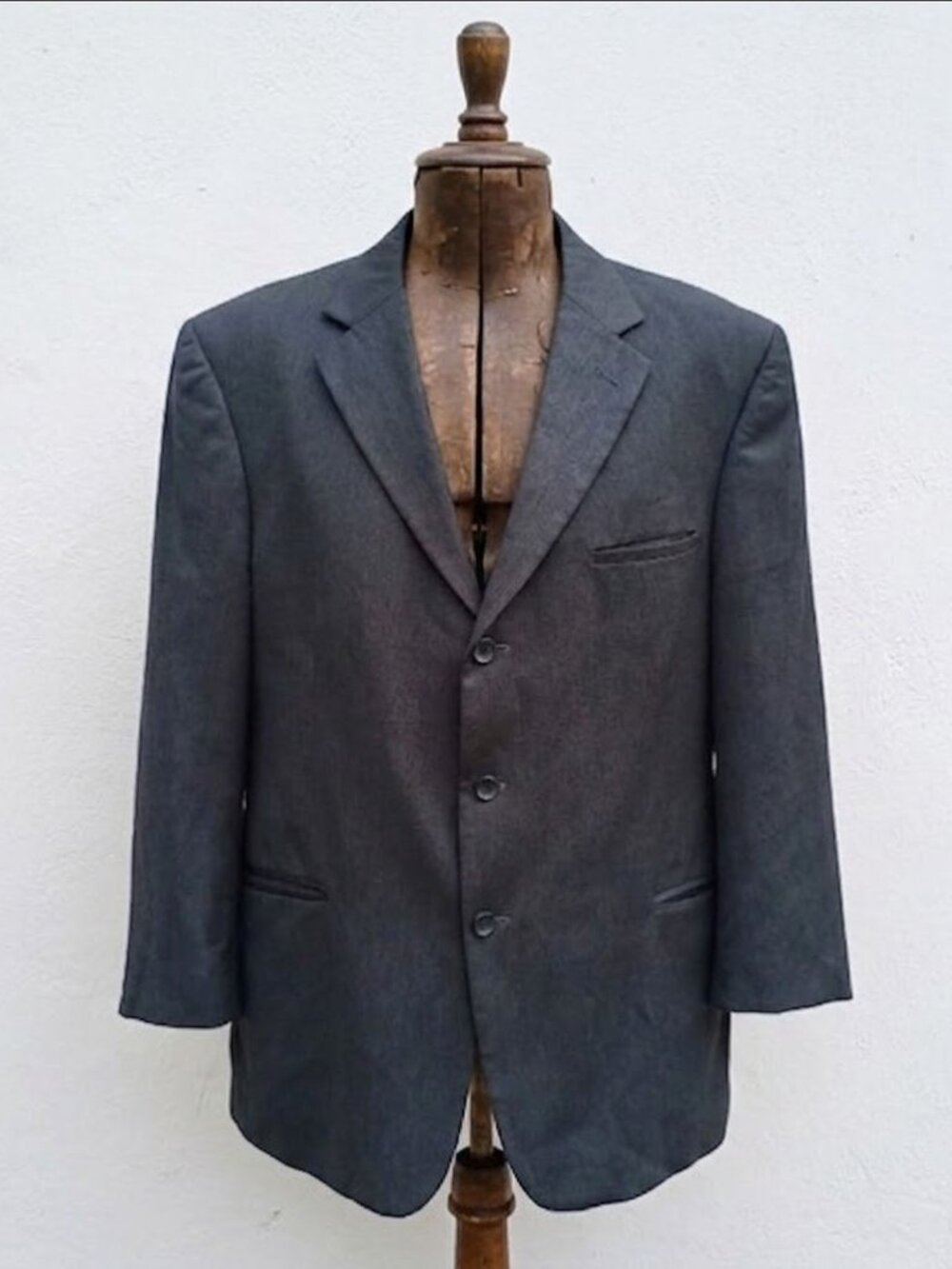 GEOFFREY BEENE Jacket Men's 46R Black Sport Coat 3 Button Blazer Business